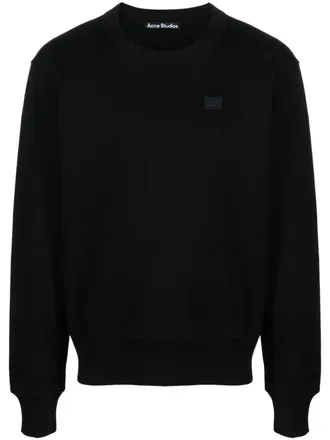 Acne Studios logo-appliqu&eacute; jersey sweatshirt - unisex - Cotton - S - Black