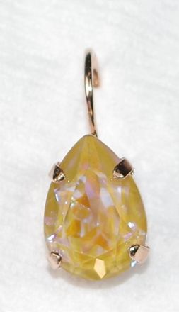 Mariana Womens Amber Pear Shape Earrings In Yellow