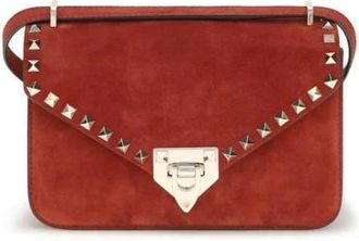 Valentino Garavani Rockstud Small Shoulder Bag - Dames - Schoudertassen - Rood - ONE Size - Leer - Tassen
