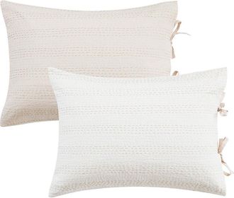 Melange Home M&eacute;lange Home Hand-Stitched Reversible Kantha Sham Set