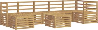 vidaXL Conjunto De Sof&aacute;s De Exterior 8 Uds. Blanco Vidaxl