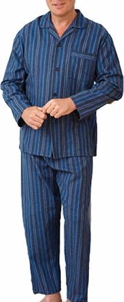 Generic mens Champion Cambridge Cotton Pyjamas nightwear (Blue (Striped, XXL (48-50))