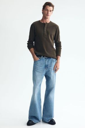 H&M Loose Bootcut Jeans in Light Denim Blue at Nordstrom, Size 34 X 32