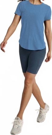 Beyond Yoga On The Down Low Tee In Cali Blue