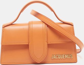 Jacquemus Le Bambino Mini Orange Leather Top Handle Bag