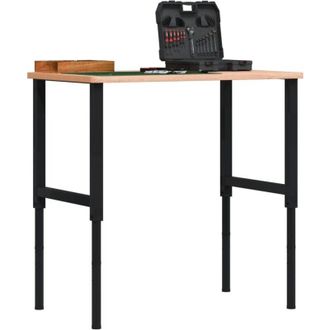 vidaXL Vidaxl - Telai per Banco da Lavoro 2 pz in Metallo 55x(69-95,5) cm Neri