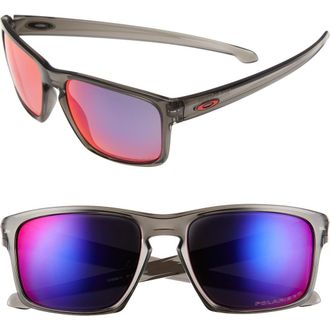 Oakley Silver 57mm Polarized Sunglasses in Grey at Nordstrom