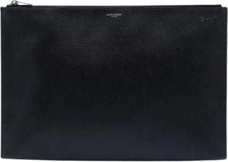 Saint Laurent Pre-owned Vintage Clutch - Dames - Vintage Clutch - Zwart - ONE Size - Leer - Vintage
