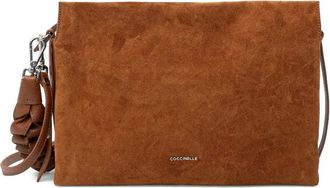 Coccinelle medium Boheme top-handle suede tote bag - Brown