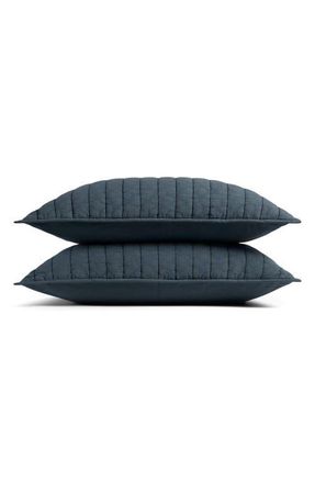 Parachute Set of 2 Garment Dye Channel Quilted Pillow Shams in Dusk at Nordstrom, Size Standard