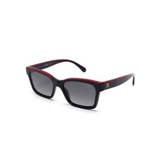 Chanel Sunglasses, female, Black, Size: 54 MM Square Sunglasses