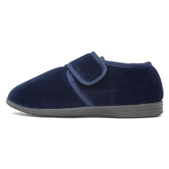 Jo & Joe Zak Mens Navy Wider Fitting Slipper - Size 10 UK - Blue
