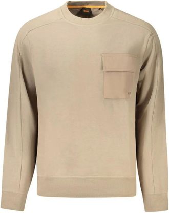 HUGO BOSS Hombre, Sudaderas, Beige, Talla: S