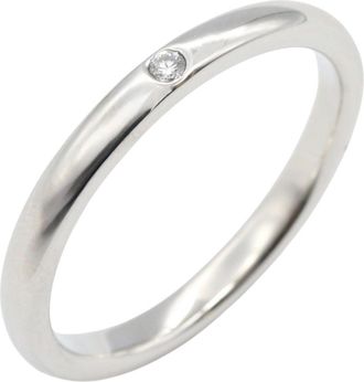 Tiffany & Co. Silver Clear Platinum 950 Band Ring (Pre-Owned)