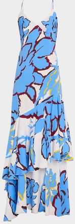 Diane Von Fürstenberg Luisa Floral-Print Ruffle Maxi Dress