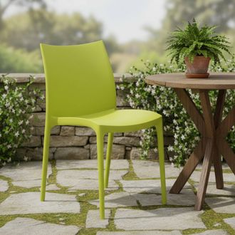 Dmora Dmora Chaise Empilable, Made In Italy, 46 X 54 X 82 Cm, Couleur Verte