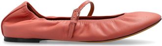 Lanvin Buckle-Strap Flats with Rounded Toe