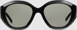 Gucci Geometric-frame Sunglasses, Black