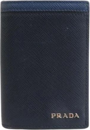 Prada Pre-owned Wallets, male, Blue, Size: ONE SIZE Pre-owned Card Case