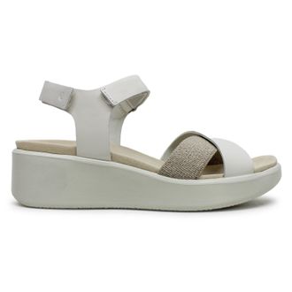 Ecco Ecco Flowt Wedge LX 273323 Leather Womens Comfort Sandals - White - Size:UK 6.5-7
