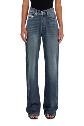 Diesel Regular Jeans High Waist 1971 D-Sent - Jeans - Woman - Blue