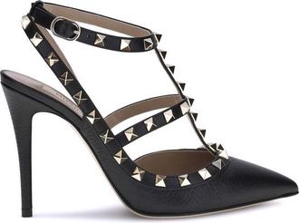 Valentino Garavani Black Calf Leather Bos Taurus Womens Pumps