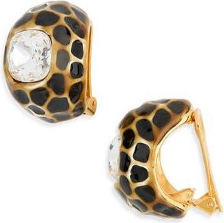Kenneth Jay Lane Spotted Huggie Hoop Earrings in Gold at Nordstrom Rack