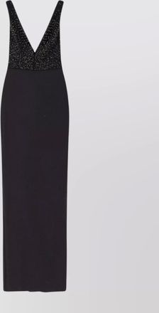Elisabetta Franchi beaded v-neck maxi dress