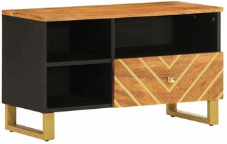 vidaXL Vidaxl - tv Cabinet Brown and Black 80x33.5x46 cm Solid Wood Mango
