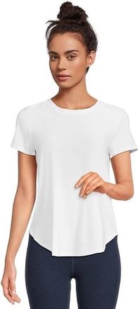 Beyond Yoga Featherweight On The Down Low T-Shirts Womens Clothing Cloud White : 2XL, Spandex/Polyester