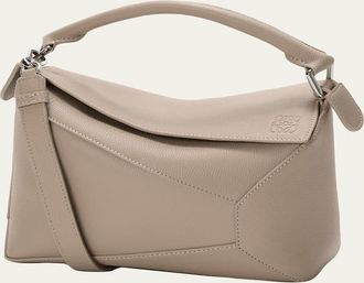 Loewe Puzzle Edge Small Top-Handle Bag in Grain Leather