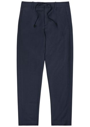 Canali Tapered-leg Wool Trousers - Navy - 54 (IT54 / Xxl)