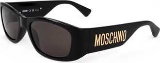 Moschino Womens 55 mm Black Sunglasses