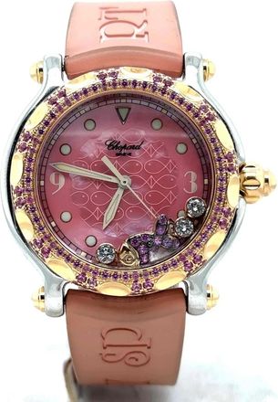 Chopard Pre-owned Chopard Happy Fish Quartz Pink Dial Ladies Watch 28/8941-42