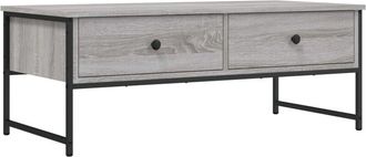 vidaXL Coffee Table Grey Sonoma 101x49x39.5 cm Engineered Wood Vidaxl