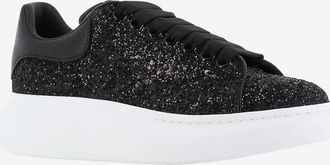 Alexander McQueen Niedrige Glitter-Sneakers Oversize