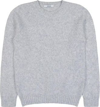 Edmmond Studios Glasgow Sweater - Heren - Ronde hals truien - Grijs - L - Wol - Truien & Vesten