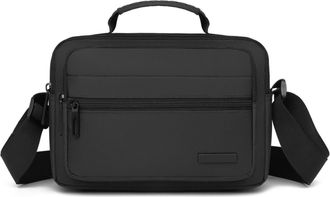 Generic Compatible For Mens Cloth Crossbody Bag Waterproof Casual Nylon Material Zipper Closure Soft oulder(Black)