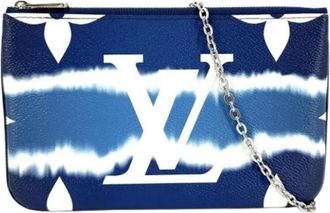 Louis Vuitton Pre-owned Pochette Schoudertas - Heren - Vintage Clutch - Blauw - ONE Size - Vintage