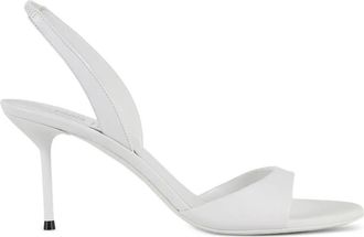 PARIS TEXAS 75 mm Lidia slingback sandalen met open neus - Wit