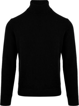 FILIPPO DE LAURENTIIS Zwarte Sweaters Dv 3Ml Wc 7R 990 - Heren - Coltruien - Zwart - L - Truien & Vesten