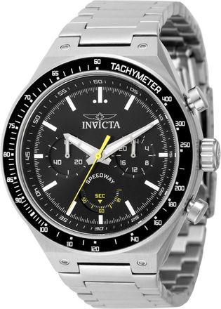 Invicta Speedway 49376 Heren Horloge - Quartz Uurwerk - Roestvrij Staal met zwarte Wijzerplaat - 44mm