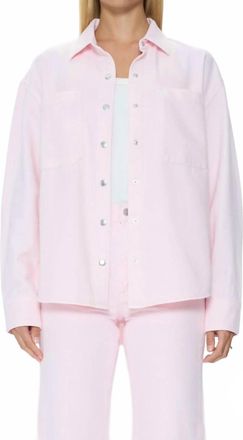 Pistola Denim Elin Denim Shacket In Blush