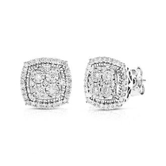 Vir Jewels 1/2 cttw Lab Grown Diamond Composite Earrings in Sterling Silver With Push Backs For Women