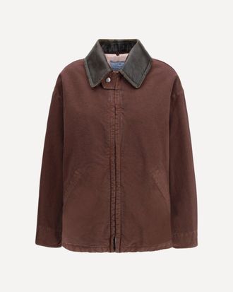 Prada Canvas Old Peacoat Female 40