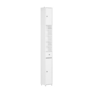 SoBuy Mueble columna para ba&ntilde;o mdf blanco