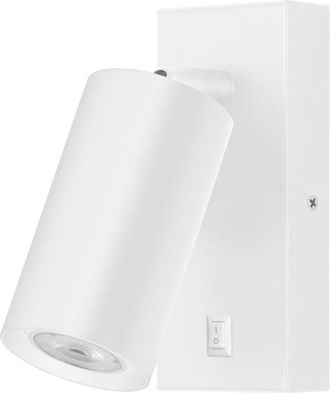 Forlight Era Aplique De Pared Para Dormitorio Gu10. Luz De Lectura De Dise&ntilde;o Minimalista Con Interruptor On-off En La Base. Color Blanco