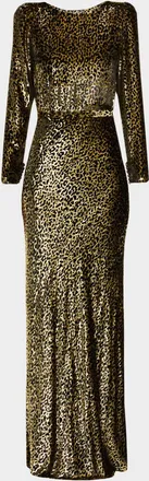 Libertine - Libertine Vreeland Belted Leopard Gown