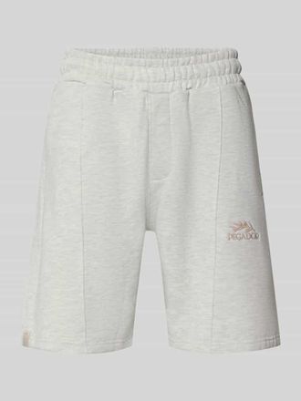 Pegador Sweatshorts mit Label-Stitching Modell Lido in Hellgrau Melange, Gr&ouml;&szlig;e XXL