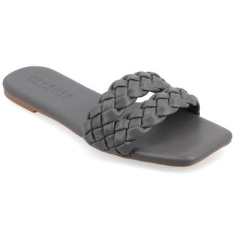 Journee Collection Women & apos;s Sawyerr Medium and Wide Width Flat Sandals